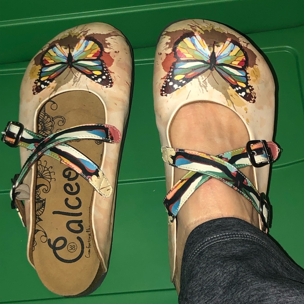 NWOB Calceo open back clog mule 38